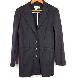 Isabella Bird Long Line Blazer Size 4. Black Suit Jacket Separate Minimalist